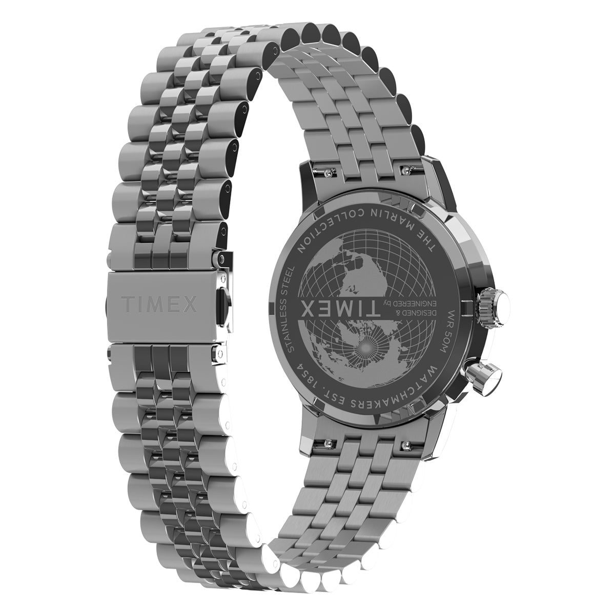 Zegarek na srebrnej bransolecie - Timex Marlin