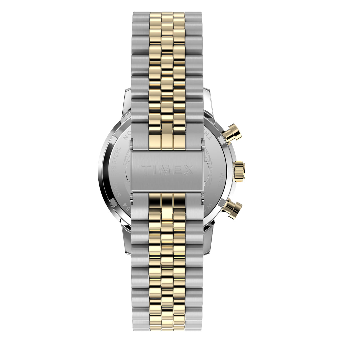 Zegarek na srebrno - złotej bransolecie - Timex Marlin