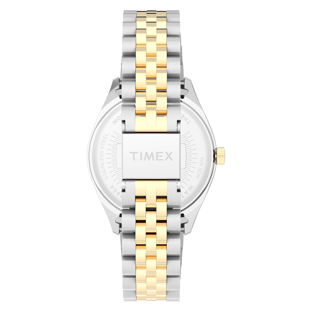 Zegarek na srebrno - złotej bransolecie - Timex Legacy