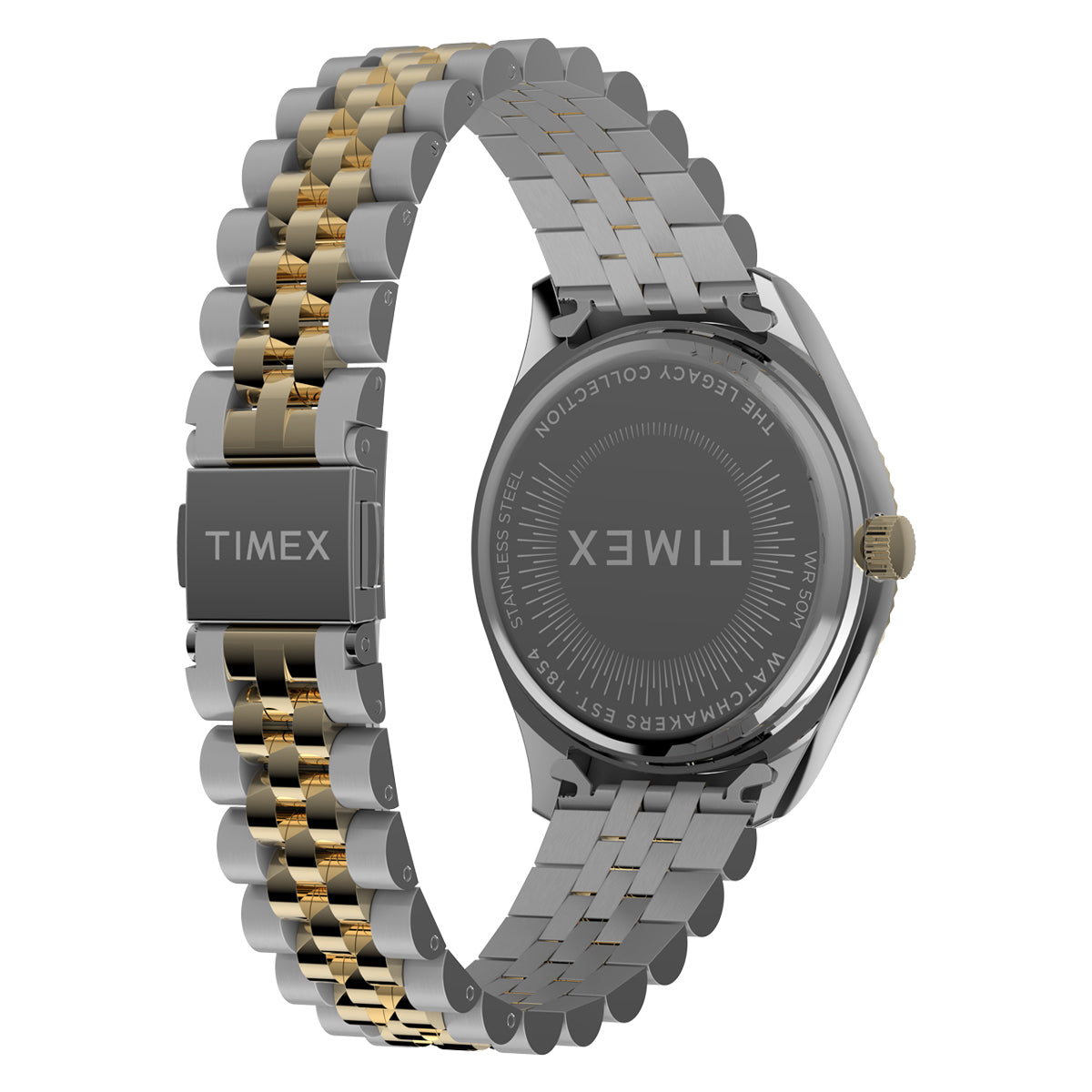 Zegarek na srebrno - złotej bransolecie - Timex Legacy