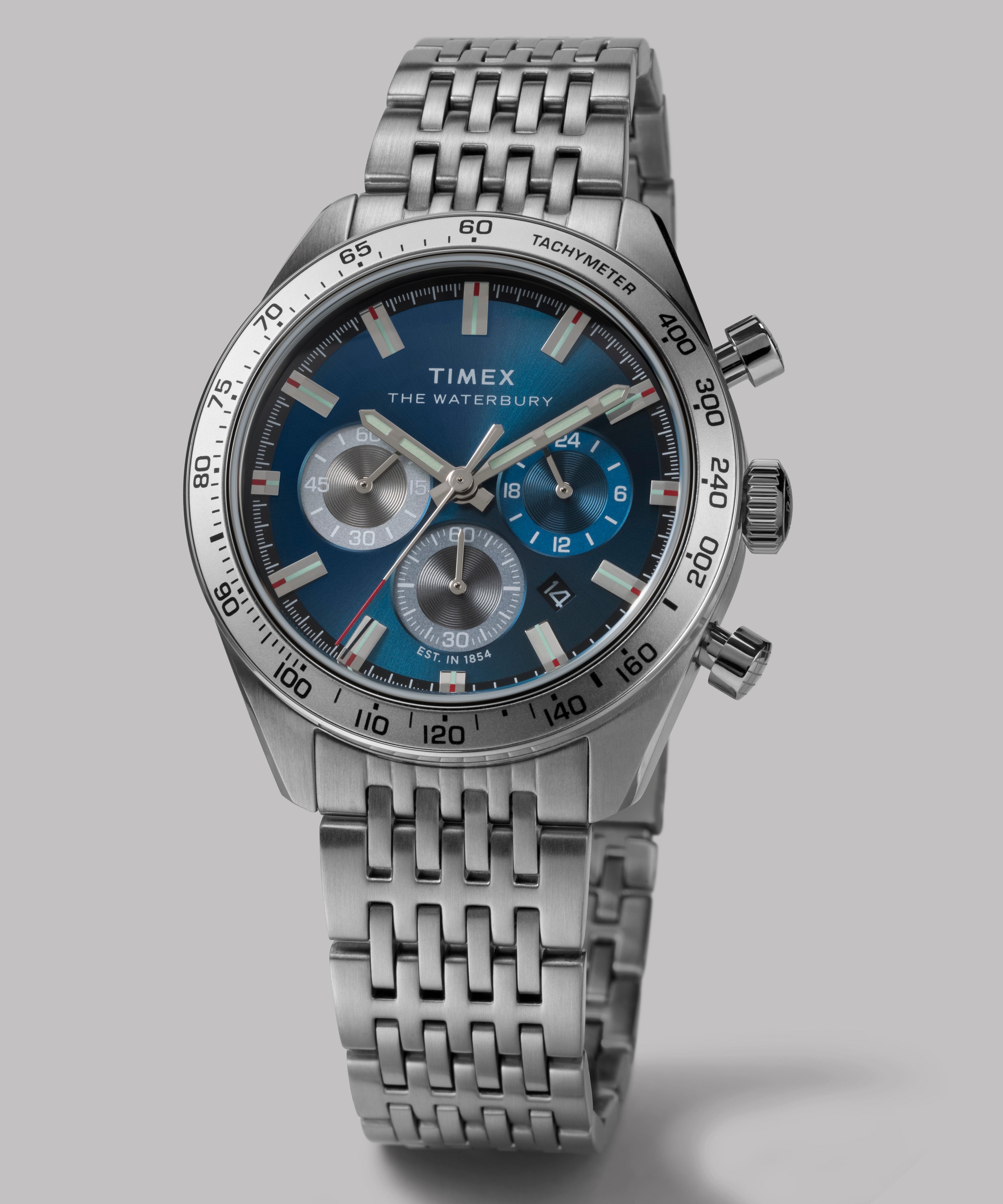 Zegarek na srebrnej bransolecie - Timex Waterbury Traditional