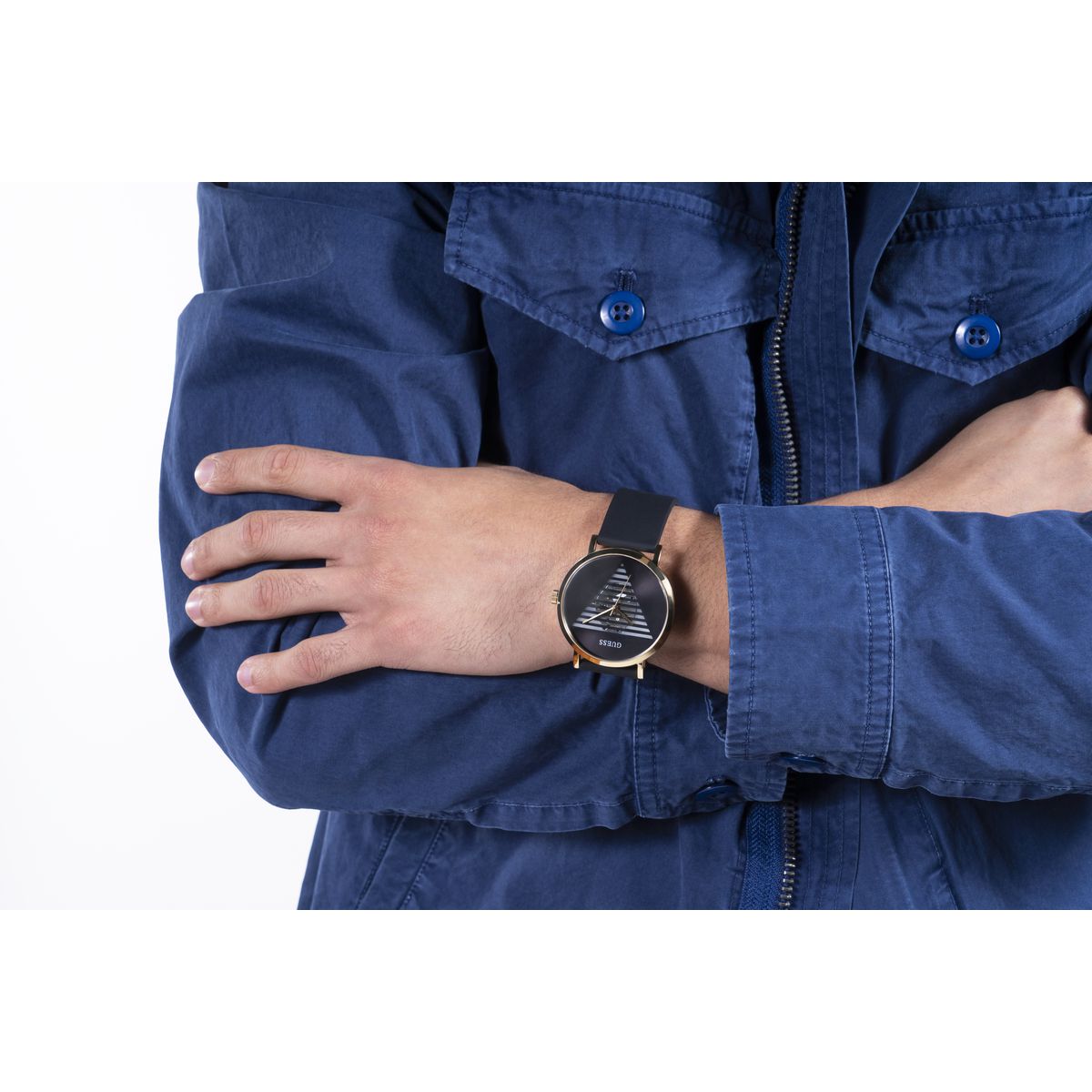 Zegarek na czarnym pasku - Guess Idol