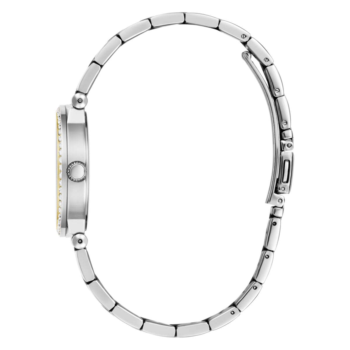 Zegarek na srebrno - złotej bransolecie - Guess Fawn