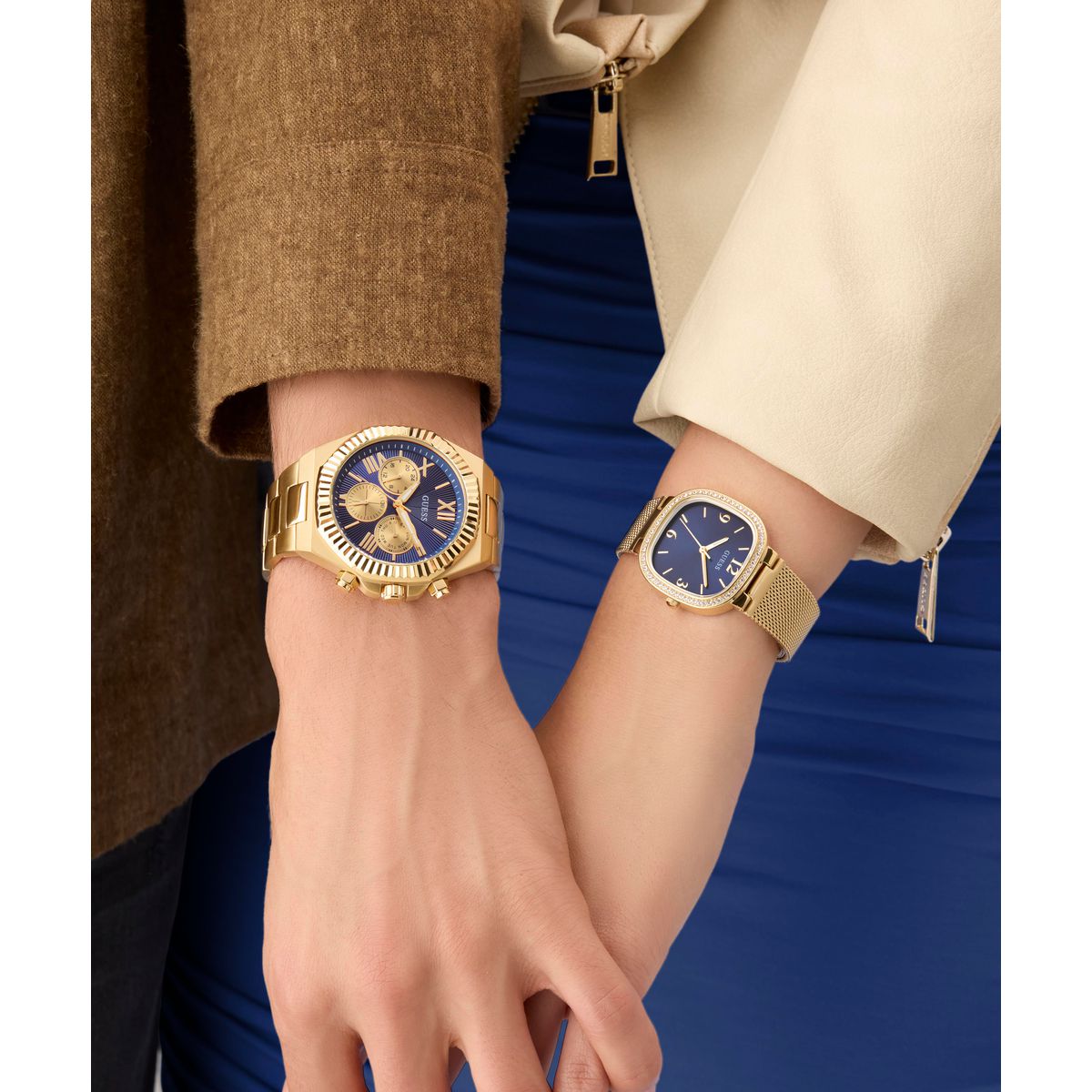 Zegarek na złotej bransolecie - Guess Equity