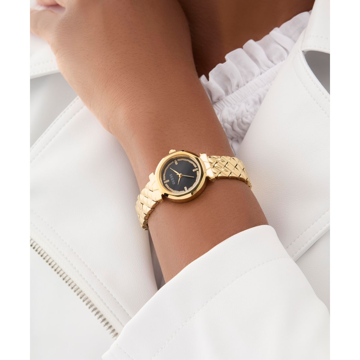 Zegarek na złotej bransolecie - Guess Mini Romour