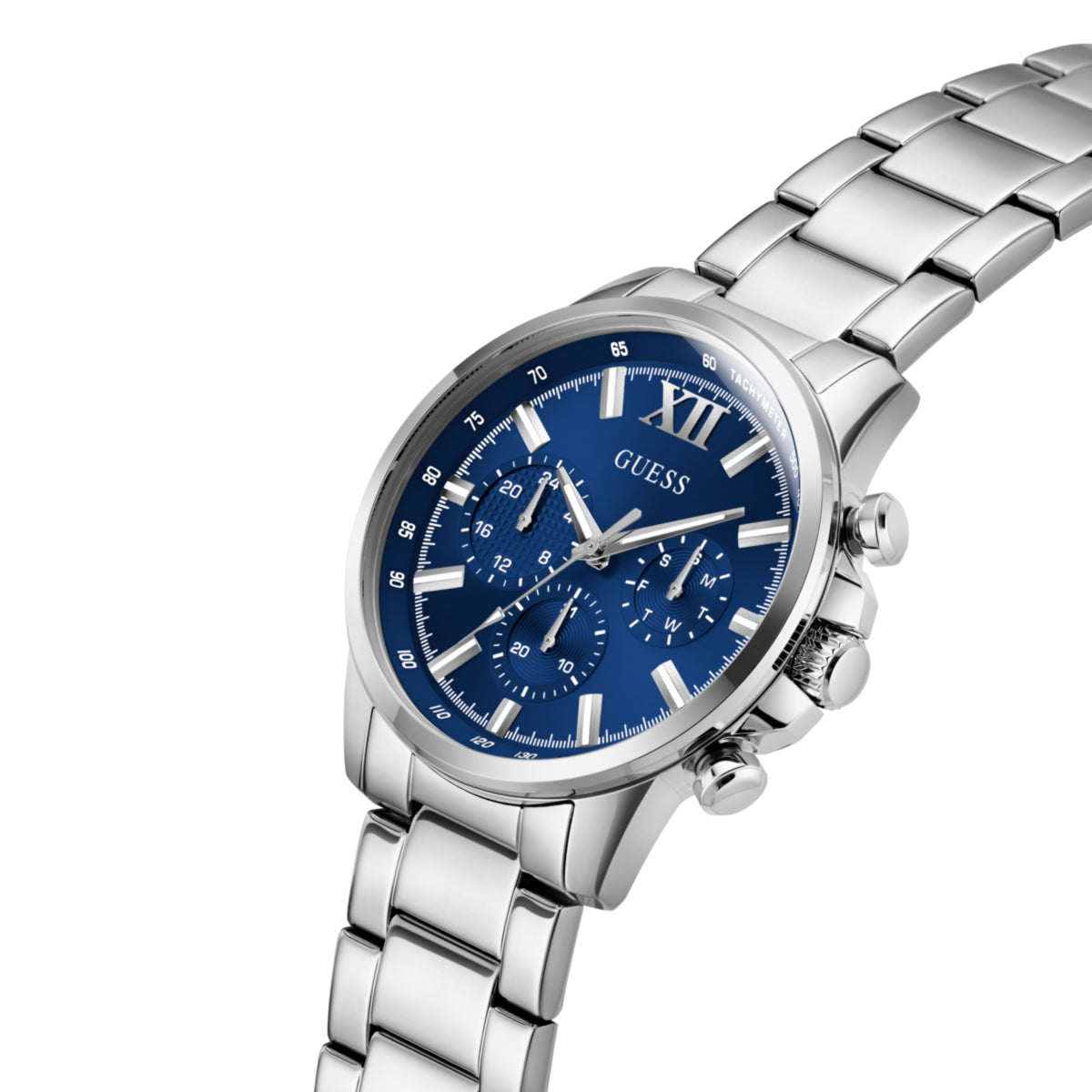 Zegarek na srebrnej bransolecie - Guess Walker