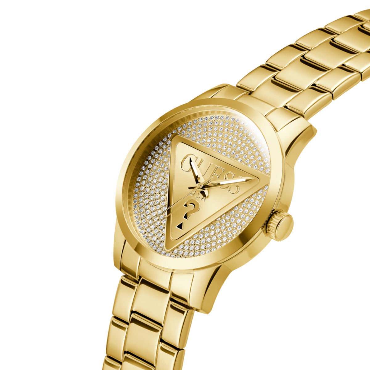 Zegarek na złotej bransolecie - Guess Badge