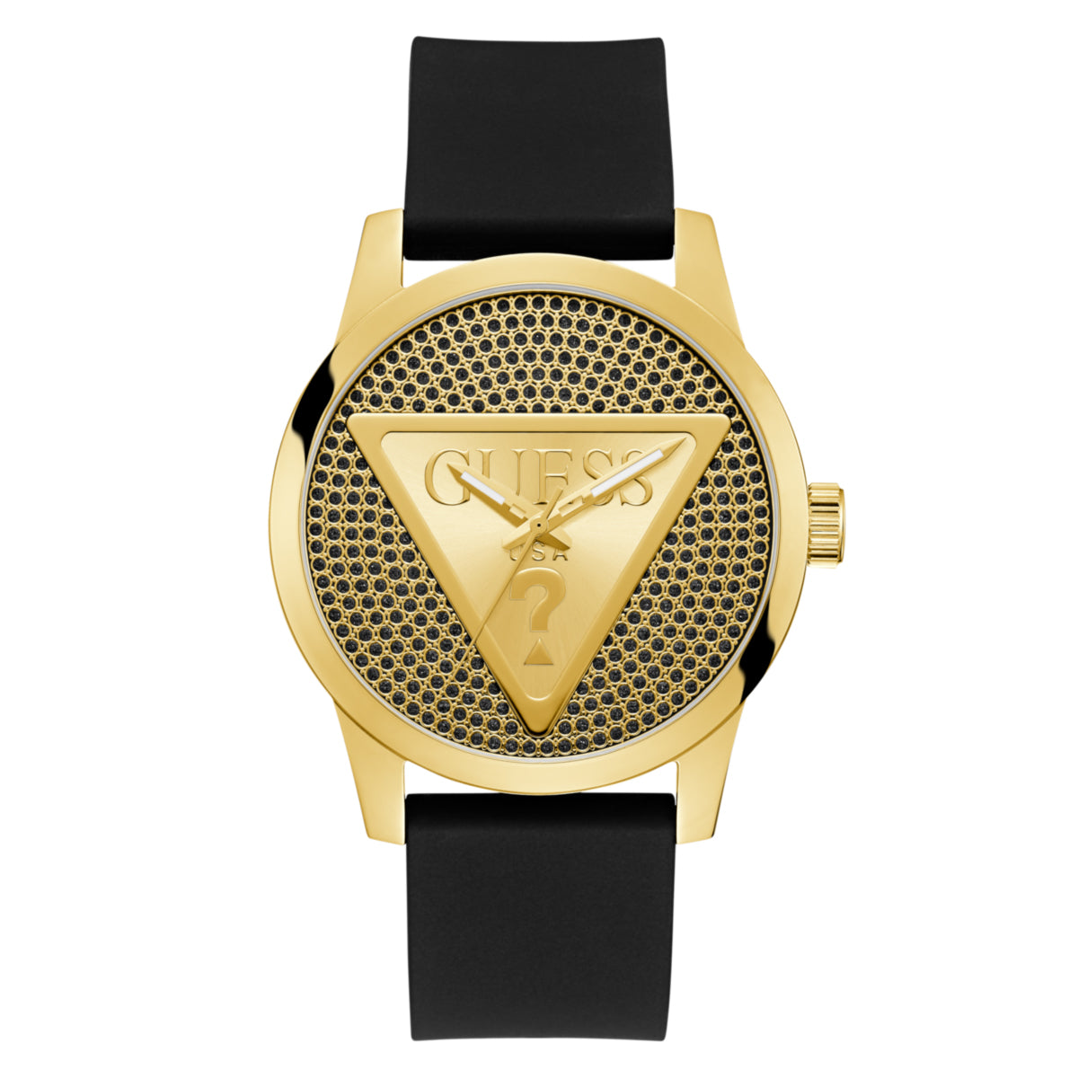 Zegarek na czarnym pasku - Guess Badge