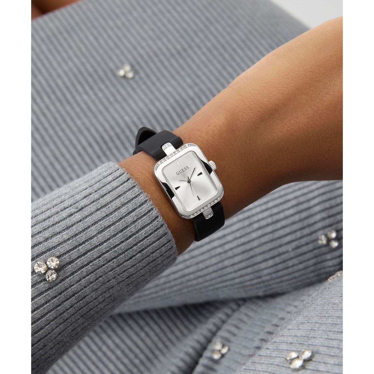 Zegarek na czarnym pasku - Guess Continental