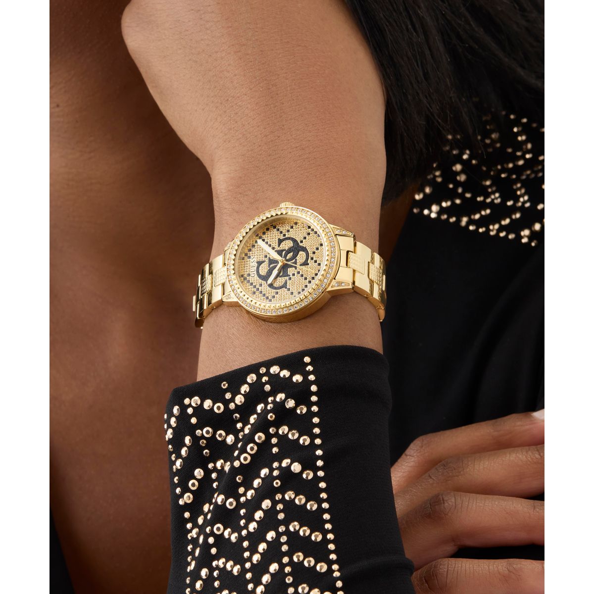 Zegarek na złotej bransolecie - Guess G Lace