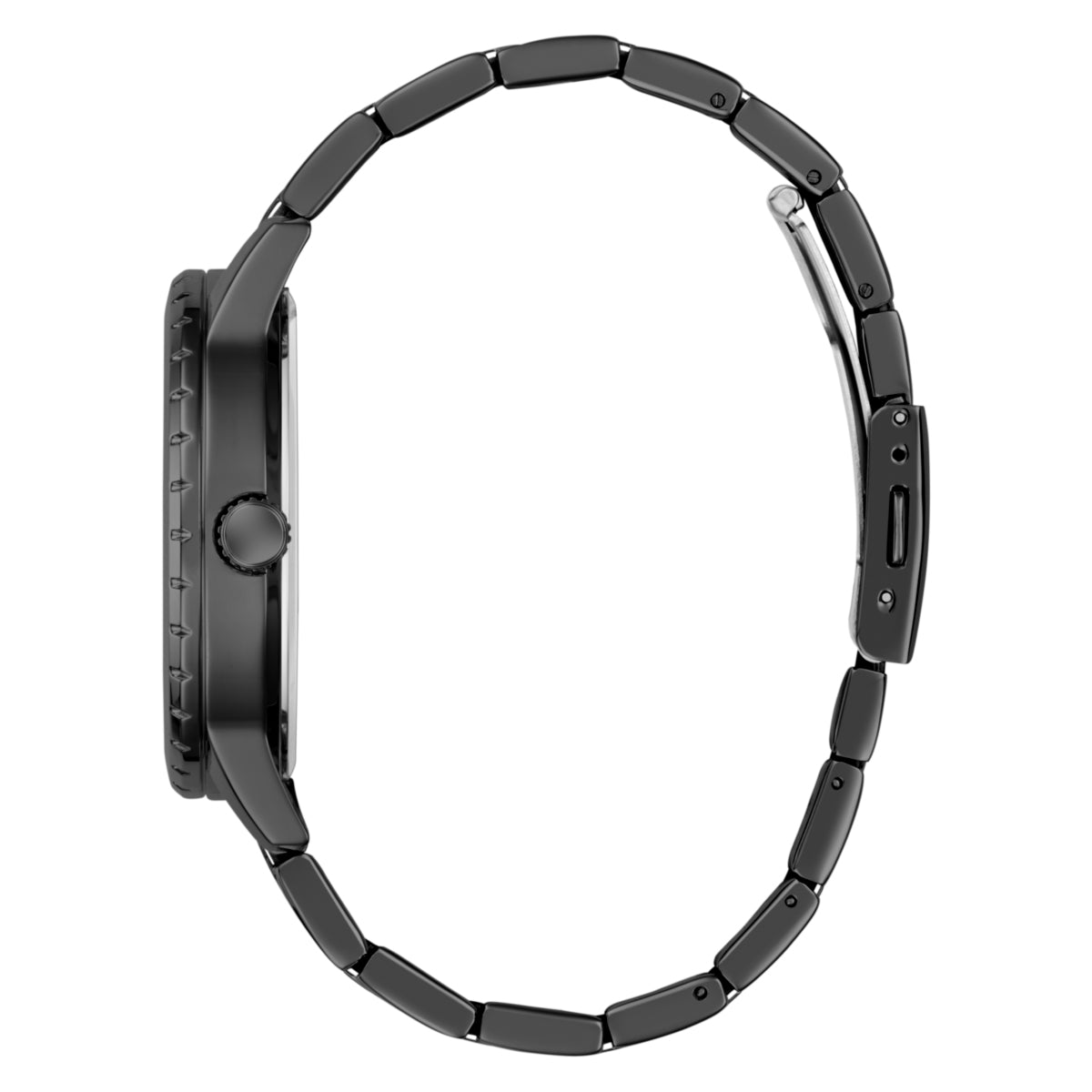 Zegarek na czarnej bransolecie - Guess Monarch