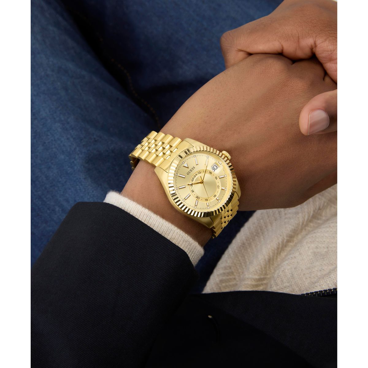 Zegarek na złotej bransolecie - Guess Jaden