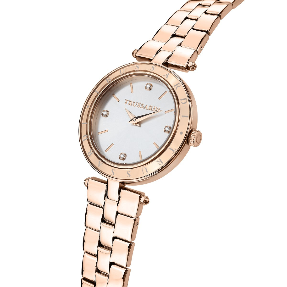 Zegarek na różowej bransolecie - Trussardi T- Shiny