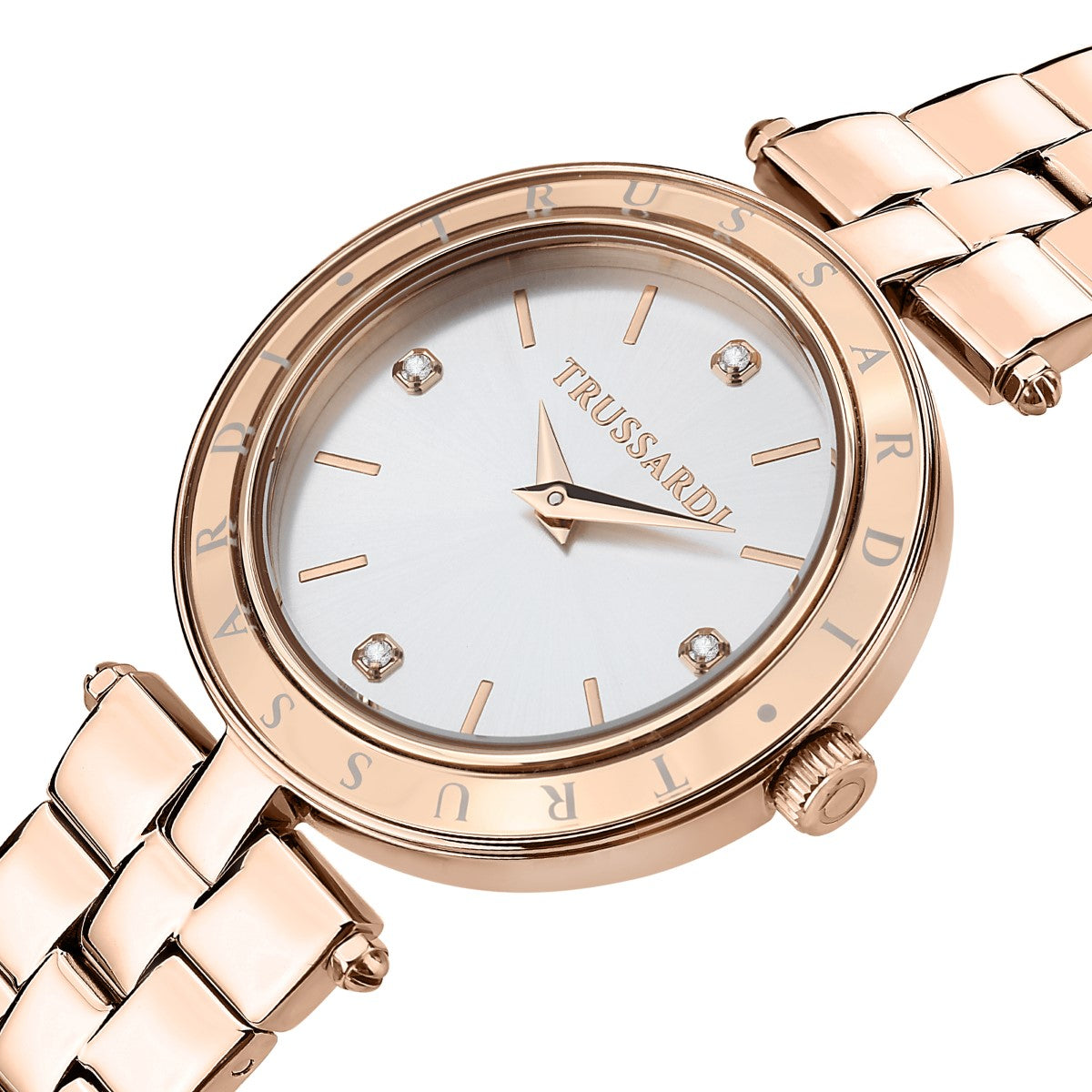 Zegarek na różowej bransolecie - Trussardi T- Shiny