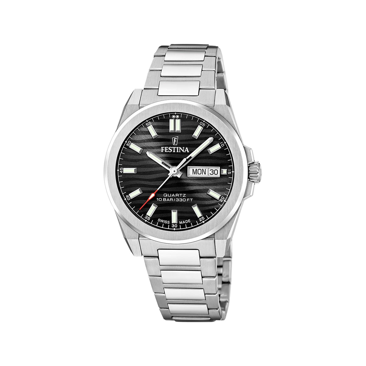 Zegarek na srebrnej bransolecie - Festina Swiss Made