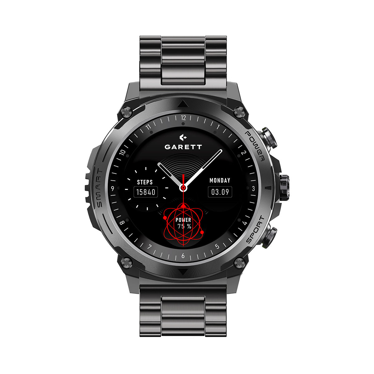 Smartwatch na czarnej bransolecie - Garett GRS PRO