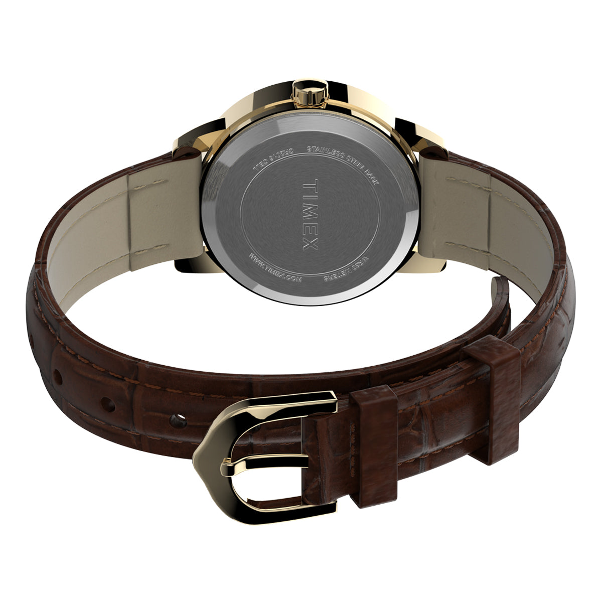 Zegarek na brązowym pasku - Timex Eeasy Reader Classic