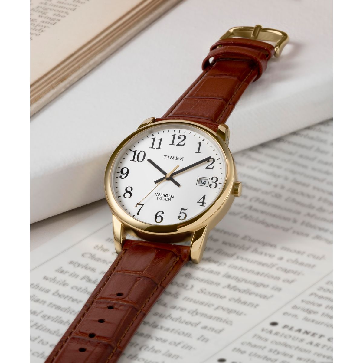 Zegarek na brązowym pasku - Timex Easy Reader