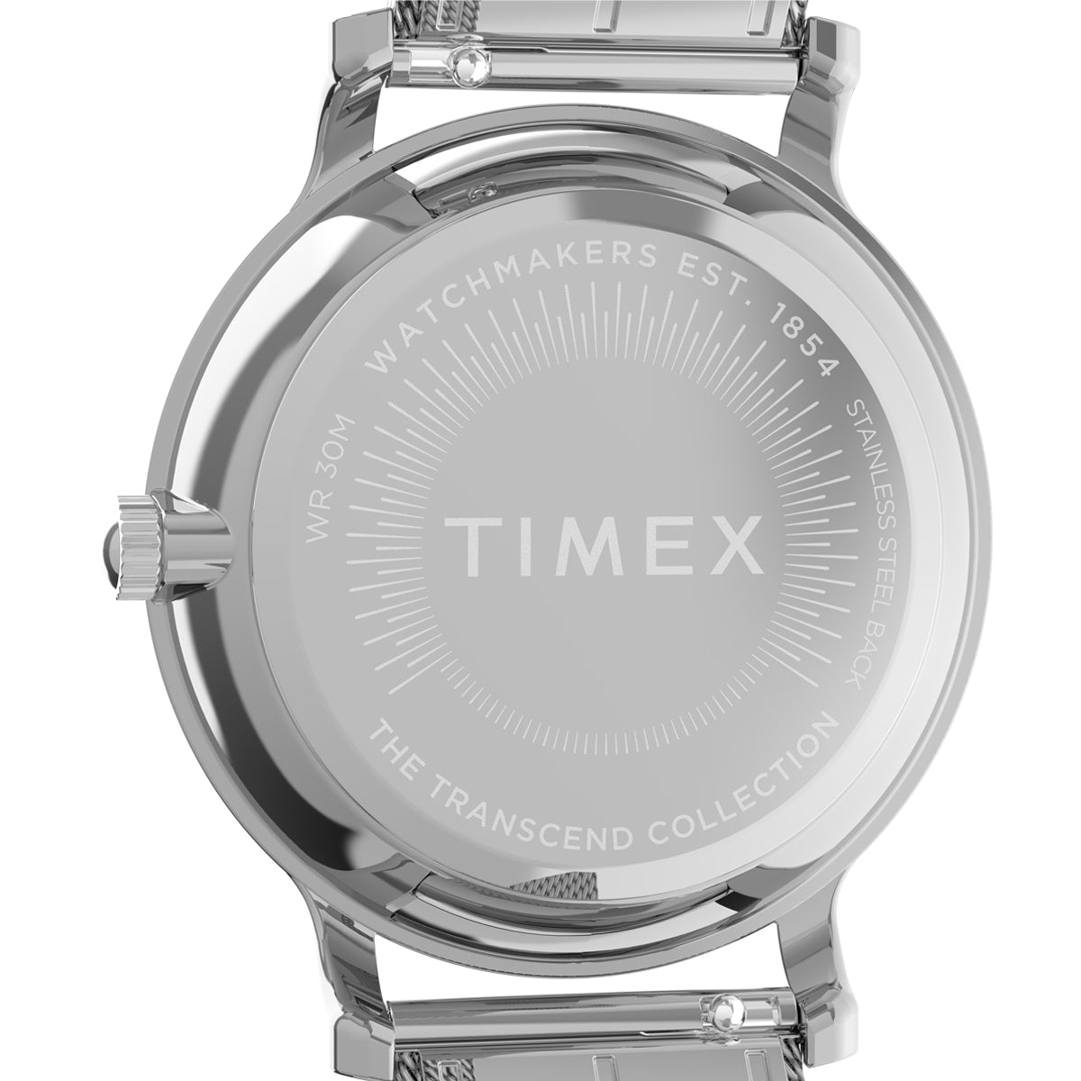 Zegarek na srebrnej bransolecie - Timex Transcend