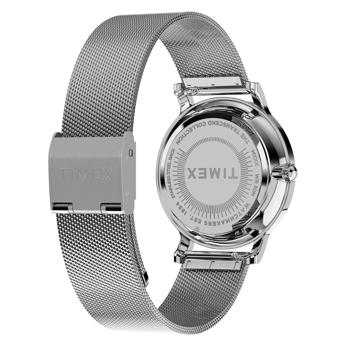 Zegarek na srebrnej bransolecie - Timex Transcend