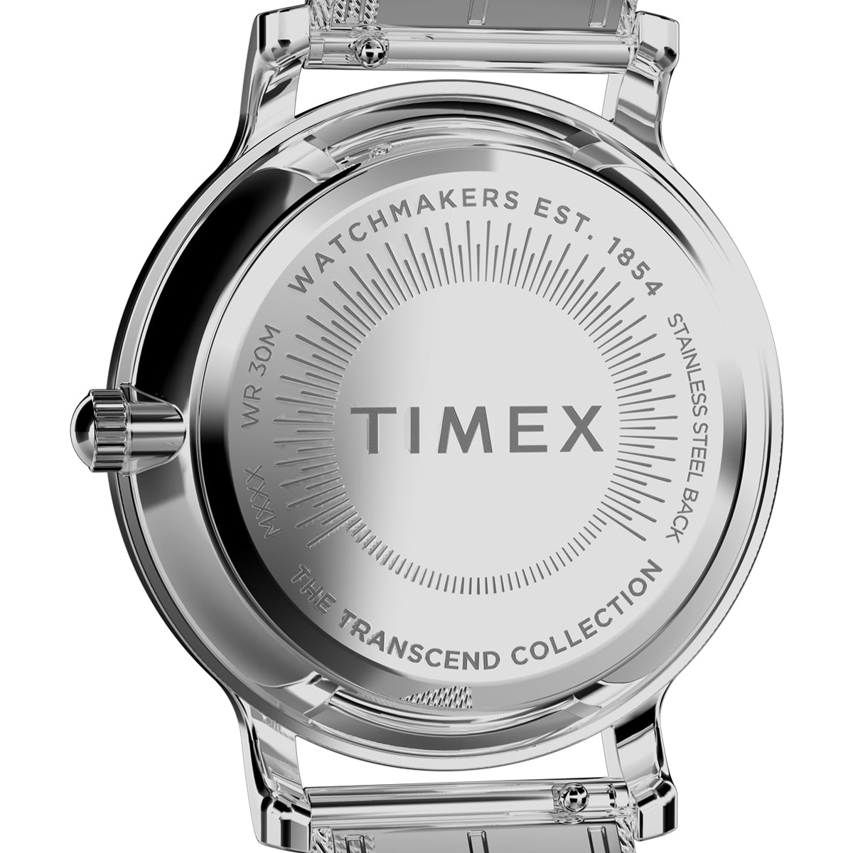 Zegarek na srebrnej bransolecie - Timex Transcend
