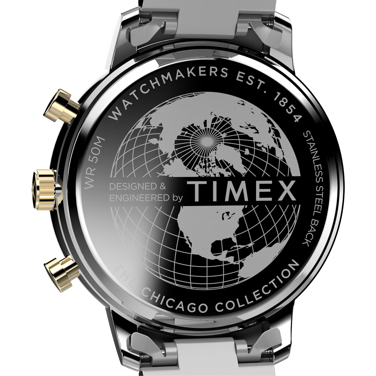 Zegarek na srebrno-złotej bransolecie - Timex Chicago
