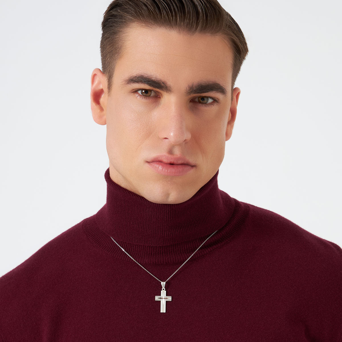 Zawieszka srebrna - krzyżyk - Verona