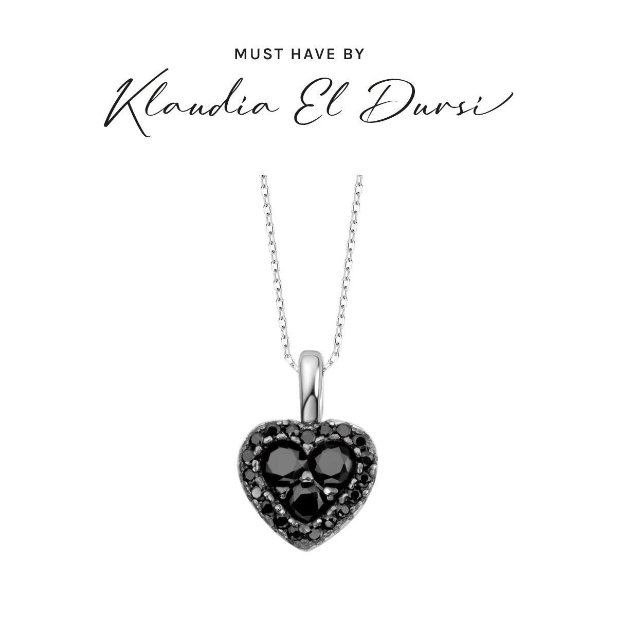 Zawieszka srebrna z cyrkoniami - serce