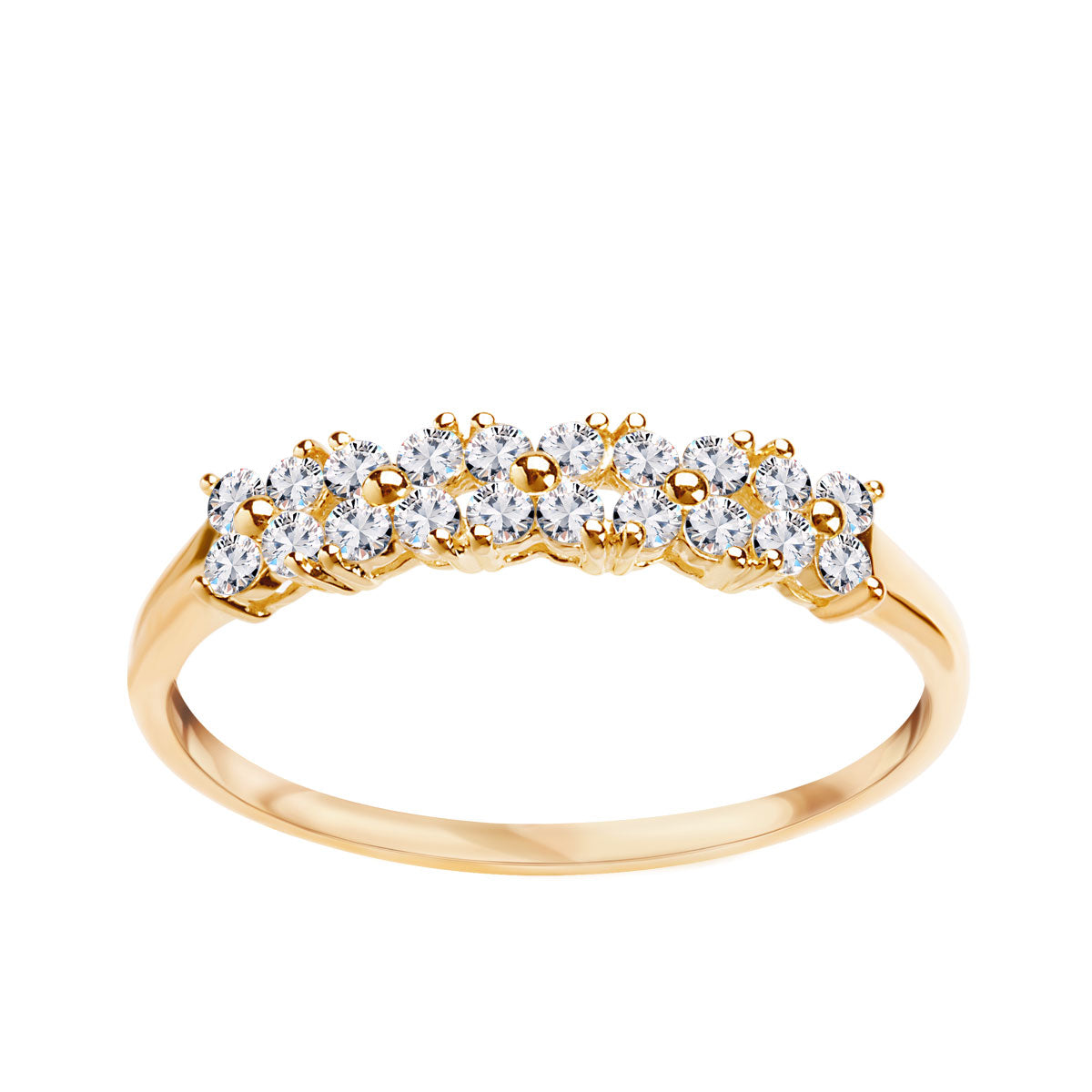 Pierścionek złoty z topazami