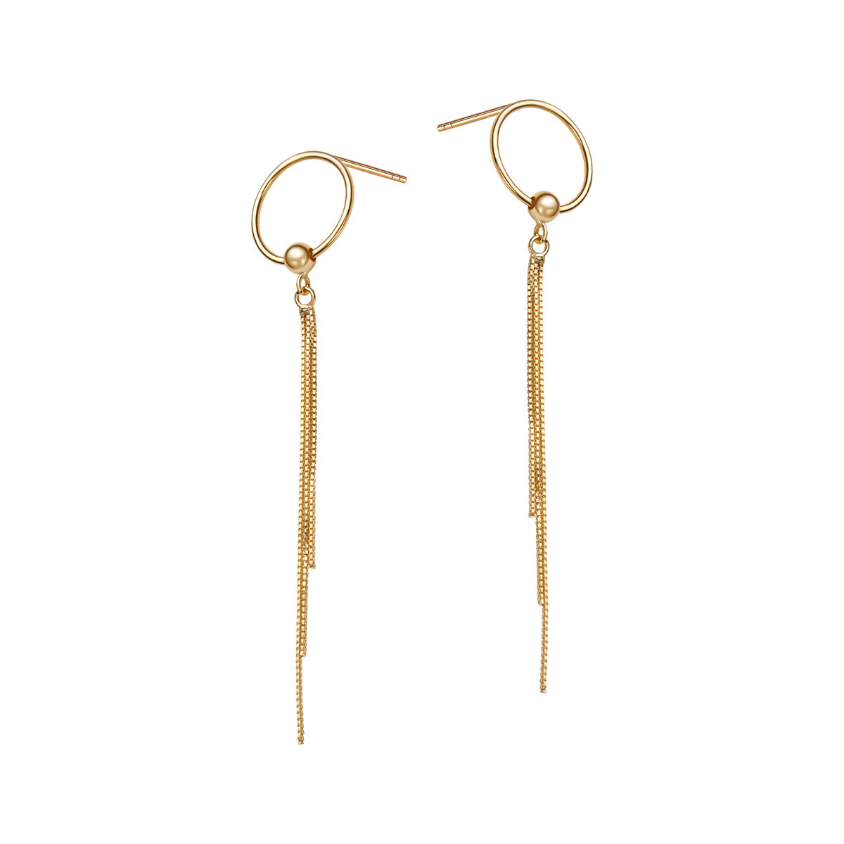 Kolczyki srebrne pozłacane