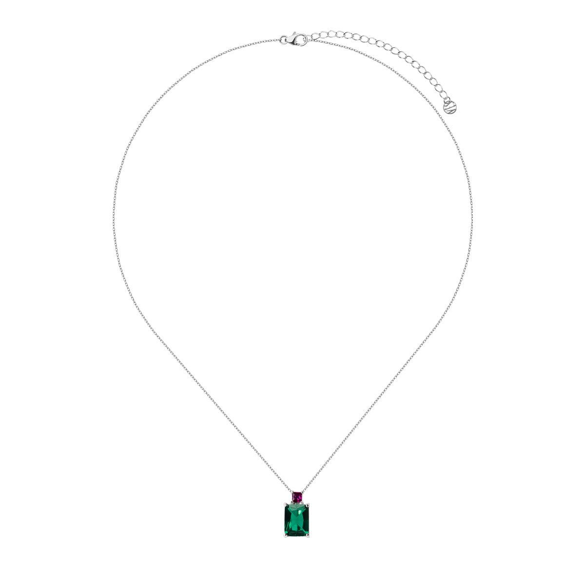 Naszyjnik srebrny z cyrkoniami - Colore