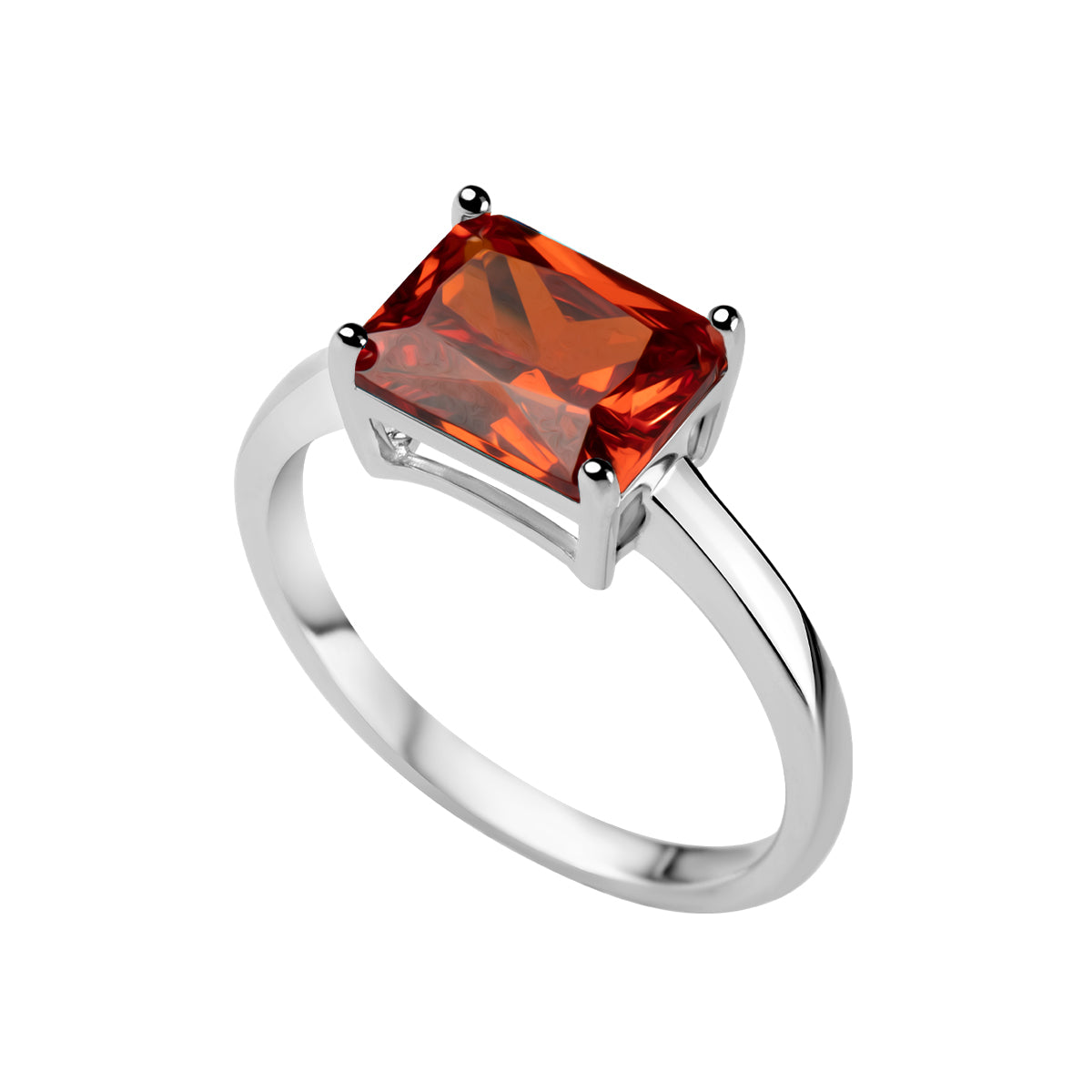 Pierścionek srebrny z cyrkonią - Colore