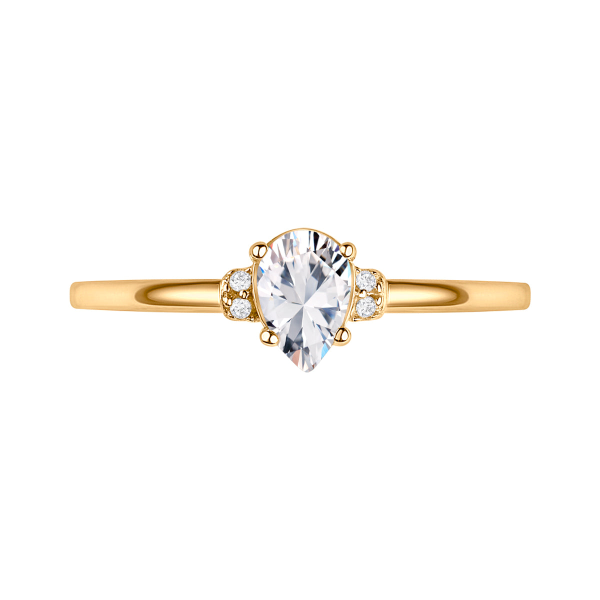 Pierścionek złoty z cyrkoniami