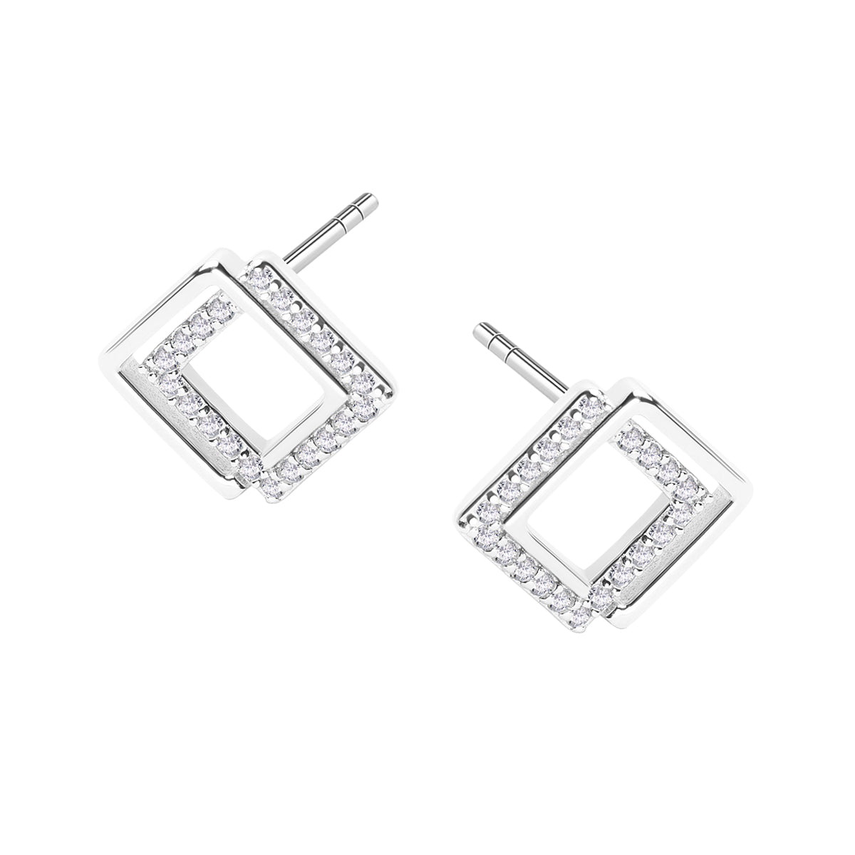 Kolczyki srebrne z cyrkoniami