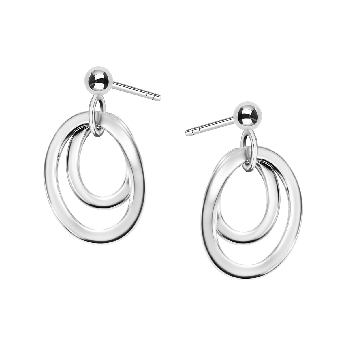 Kolczyki srebrne - koła - Senza