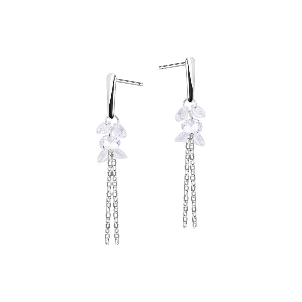 Kolczyki stalowe z cyrkoniami - Moderno