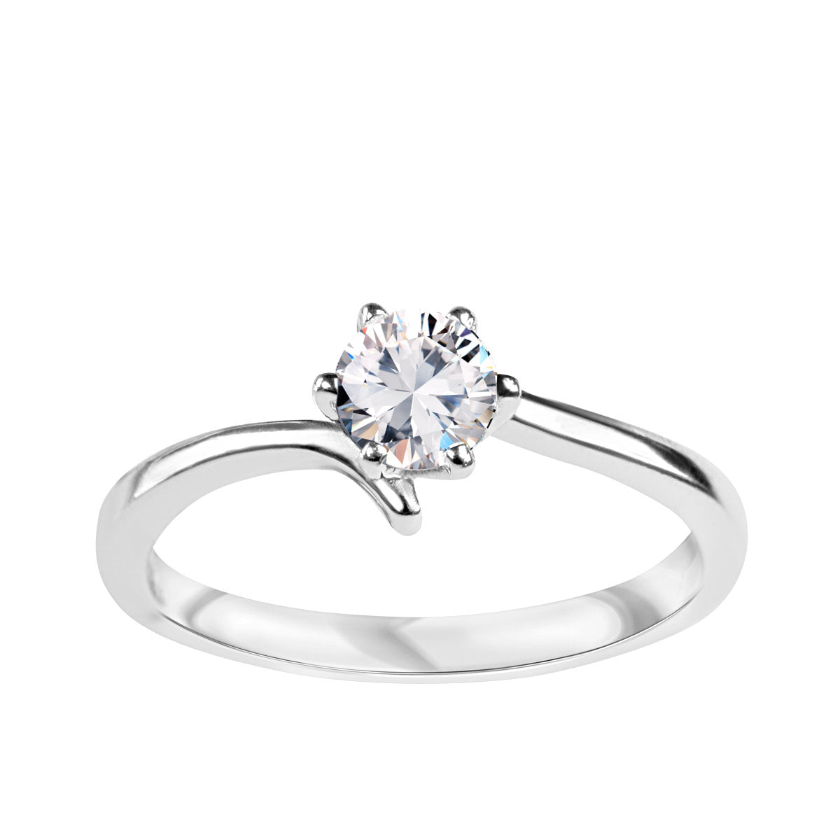 Pierścionek srebrny z cyrkonią