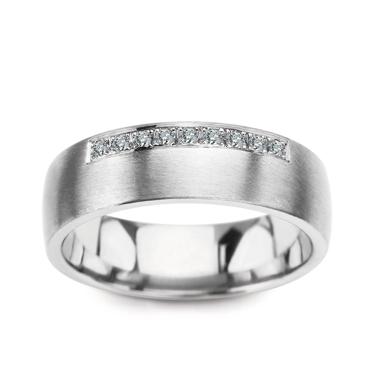 Obrączka tytanowa z diamentami