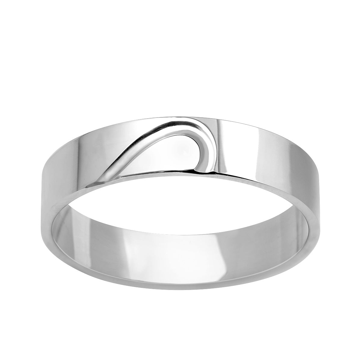 Obrączka z białego złota