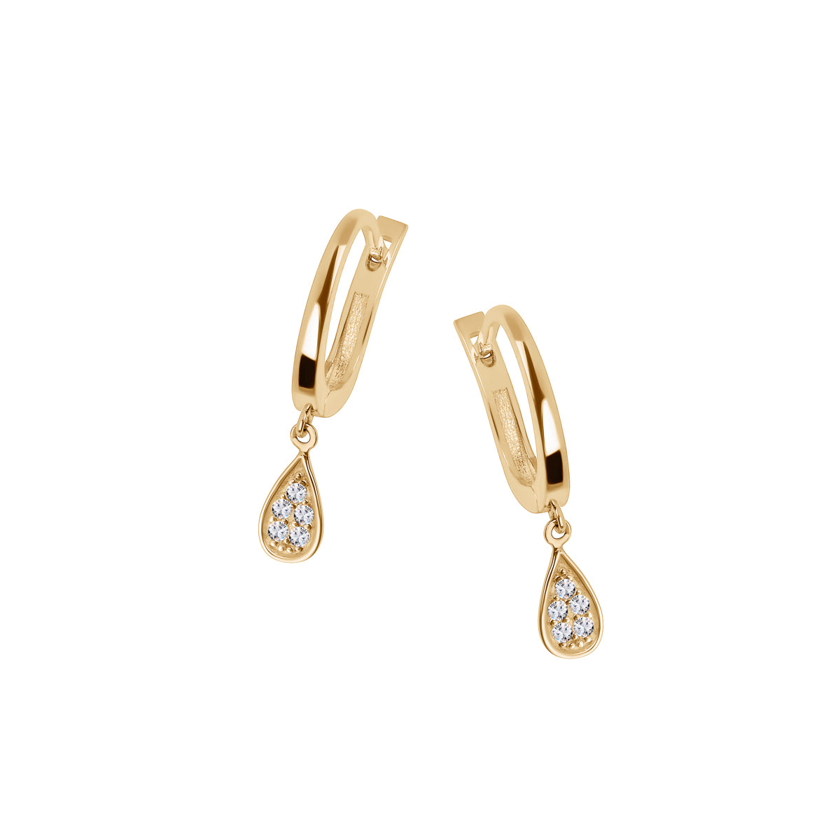 Kolczyki złote z cyrkoniami