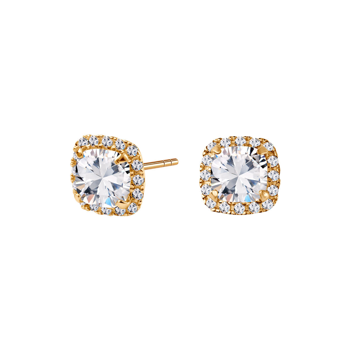 Kolczyki złote z cyrkoniami