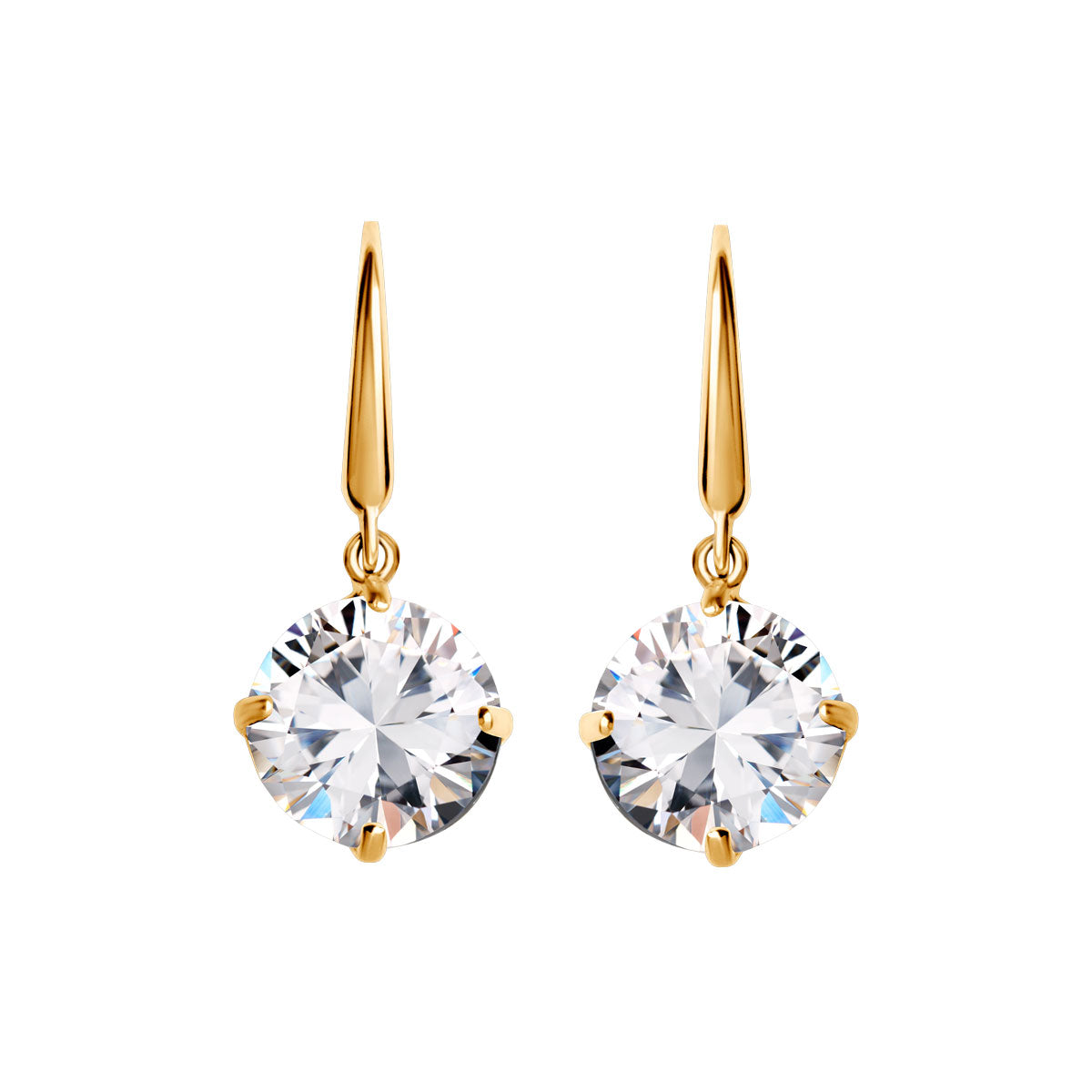 Kolczyki złote z cyrkoniami