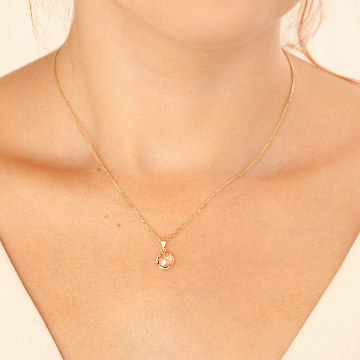 Zawieszka złota z cyrkonią