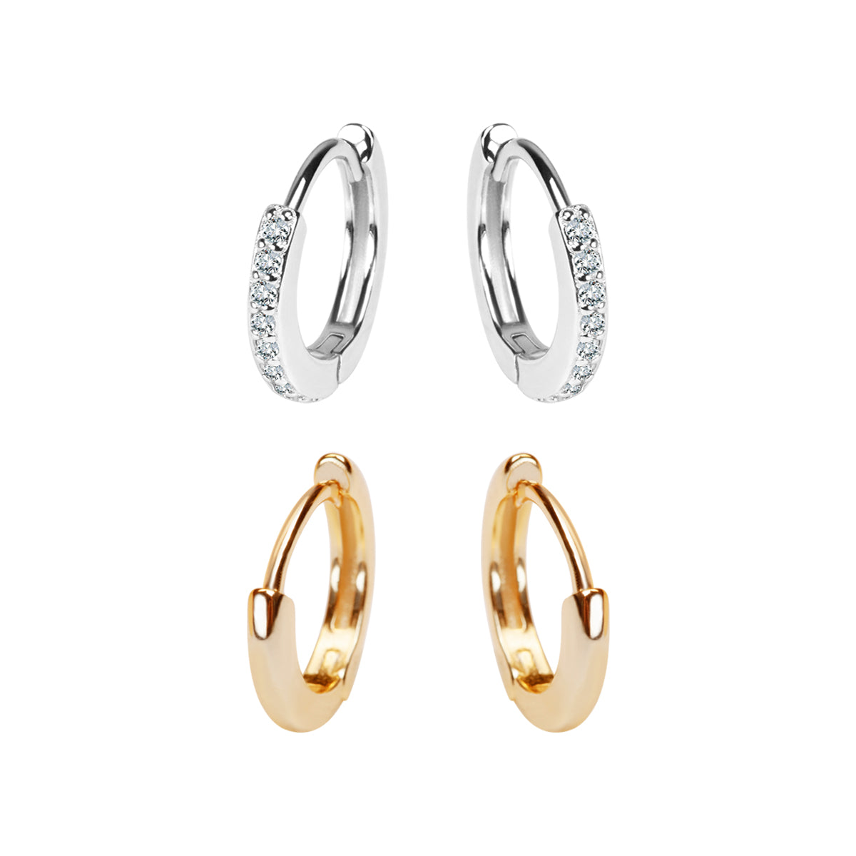 Komplet srebrnych kolczyków - koła I