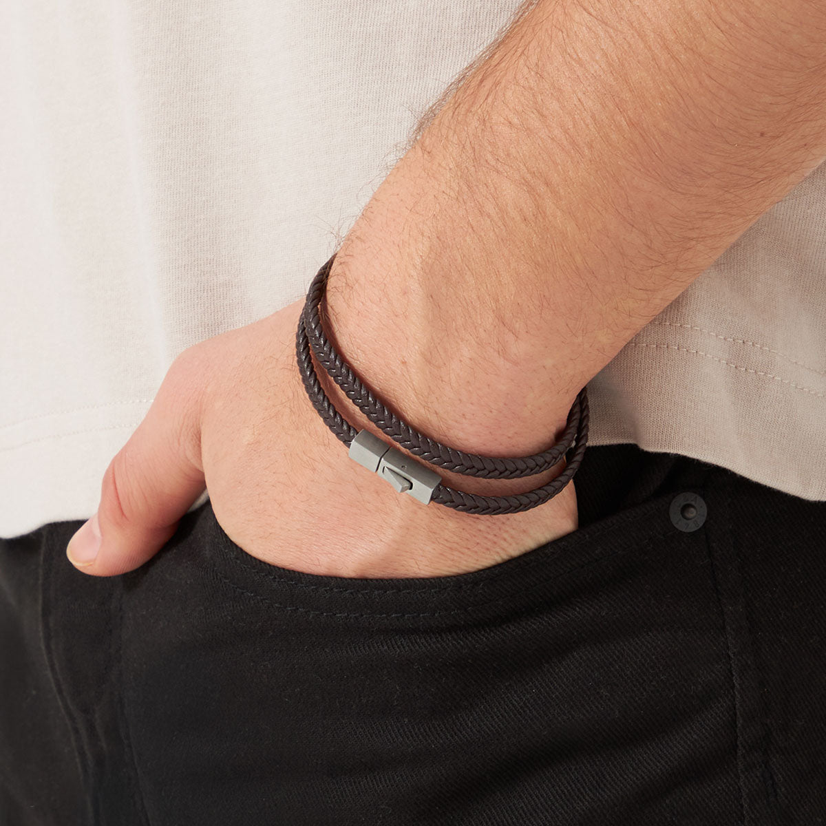 Bransoletka skórzana - Moderno