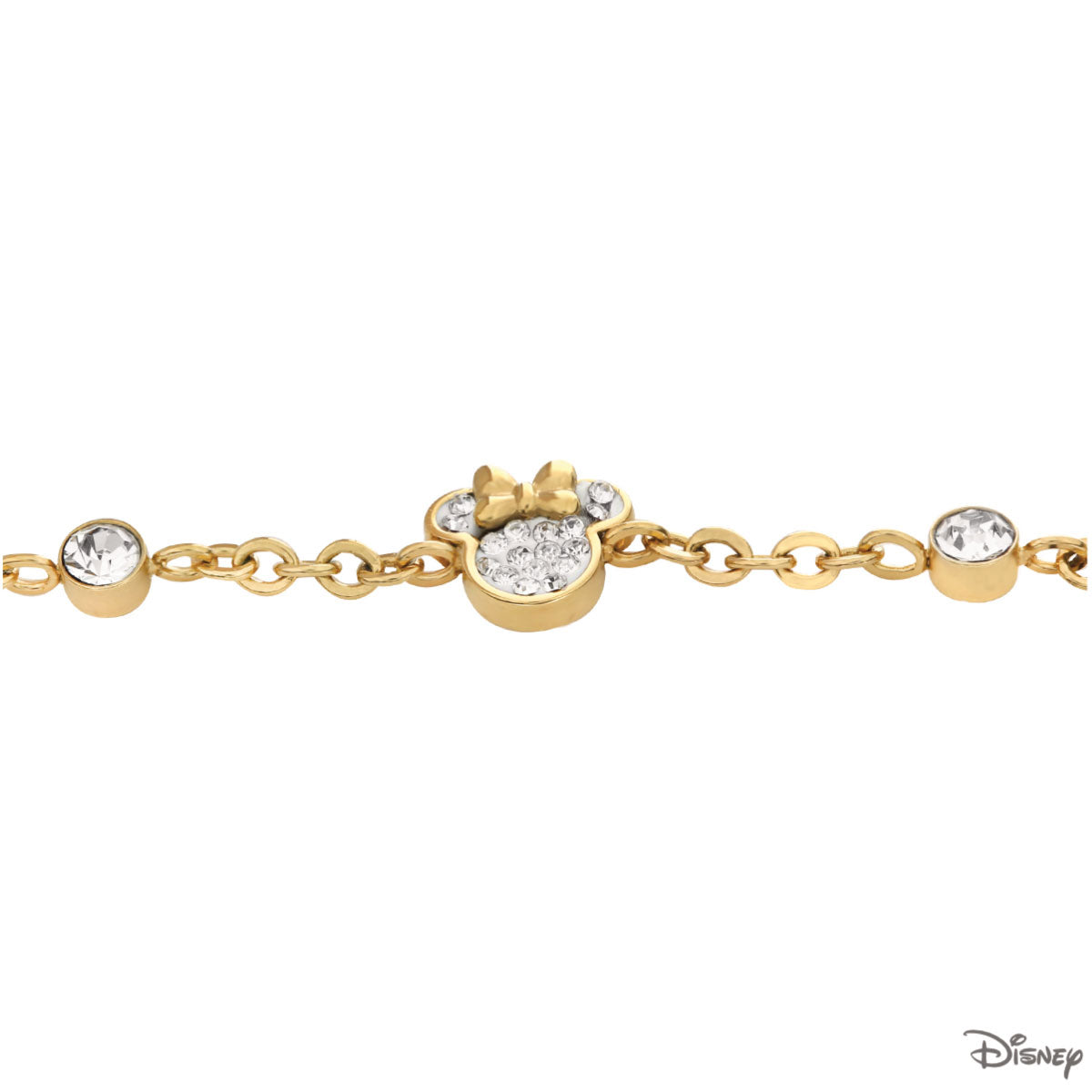 Bransoletka stalowa z cyrkoniami - Myszka Minnie - Disney