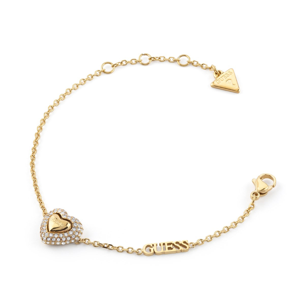 Bransoletka stalowa - serce- Guess Beloved