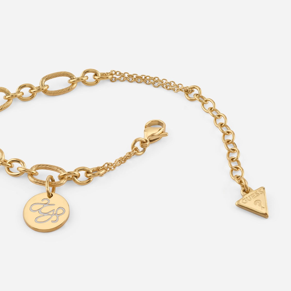 Bransoletka stalowa - serce - Guess Vintage