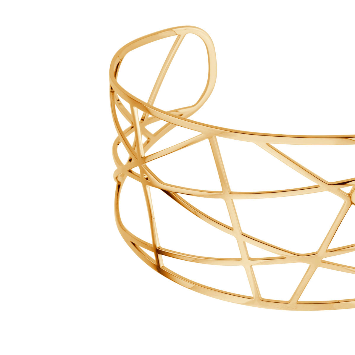 Bransoletka stalowa sztywna - geometryczna - Moderno