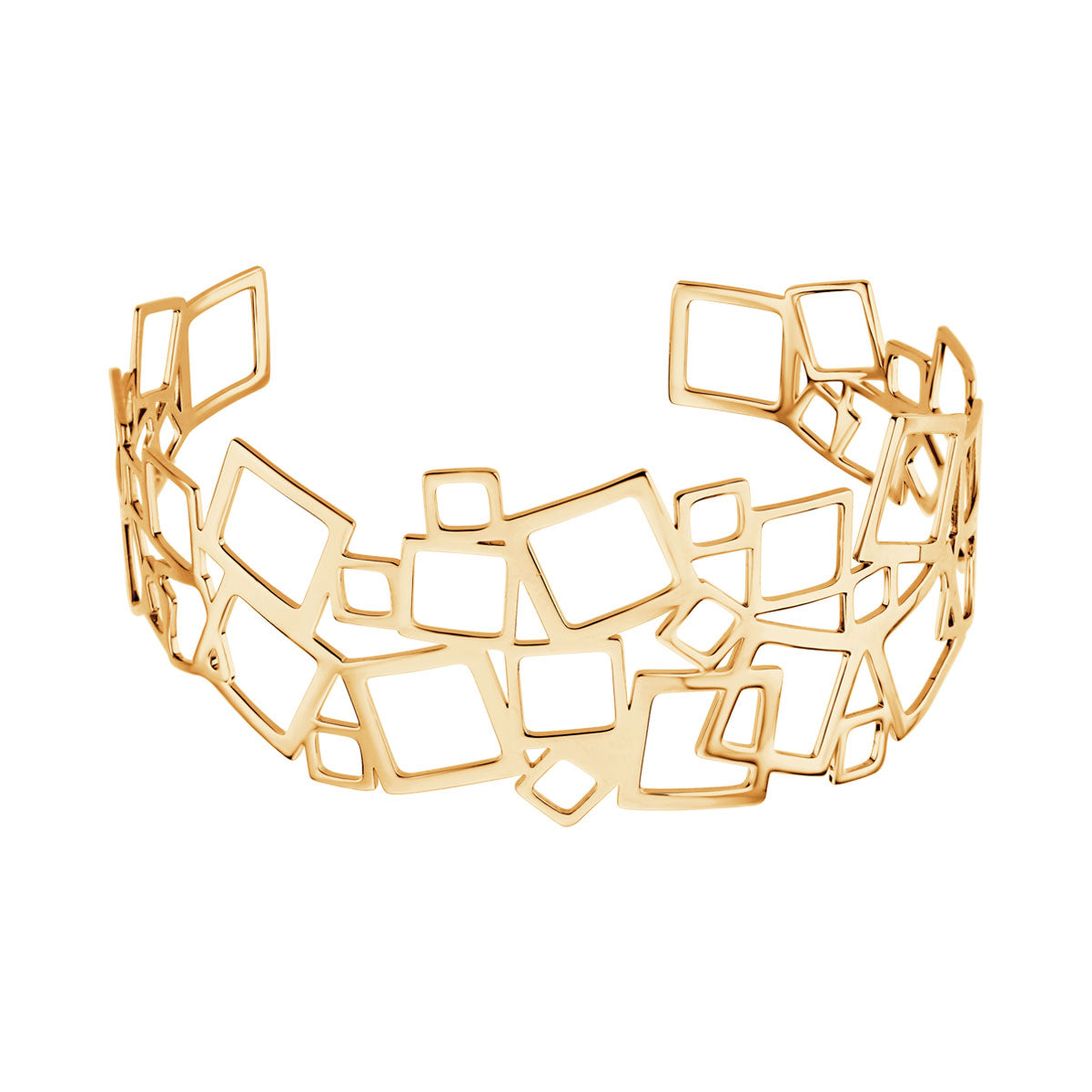 Bransoletka stalowa sztywna - geometryczna - Moderno